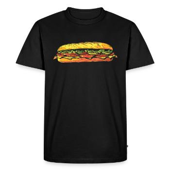 Sandwich Day Snack Celebration Sandwich - Men's Premium Organic T-Shirt - black - Front - Nico (187cm)