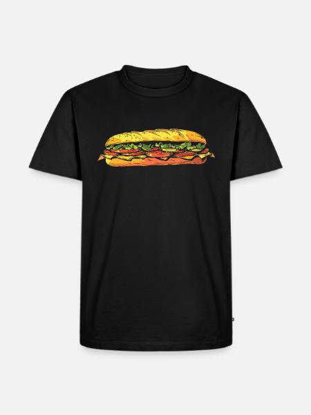 Sandwich Sandwich Snack Célébration - T-shirt Premium bio Homme - noir