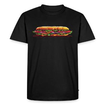 Sandwich Day Snack Celebration Sandwich - Men's Premium Organic T-Shirt - black - Front - Nico (187cm)