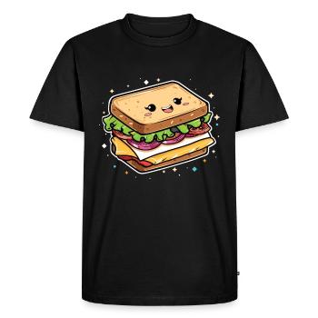 Sandwich Day Snack Celebration Sandwich - Men's Premium Organic T-Shirt - black - Front - Nico (187cm)