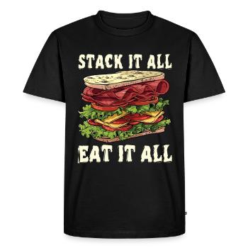 Sandwich Day Snack Celebration Sandwich - Men's Premium Organic T-Shirt - black - Front - Nico (187cm)