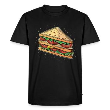 Sandwich Day Snack Celebration Sandwich - Men's Premium Organic T-Shirt - black - Front - Nico (187cm)