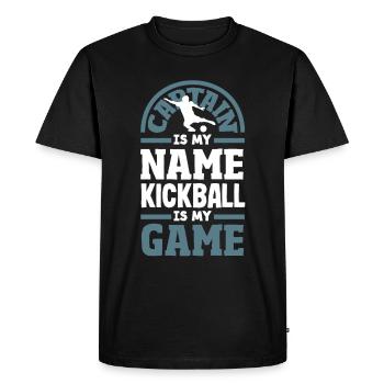 Légende du joueur de kickball - T-shirt Premium bio Homme - noir - Devant - Nico (187cm)