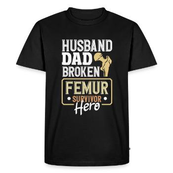 Leg Reconstruction Restoration - Men's Premium Organic T-Shirt - black - Front - Nico (187cm)