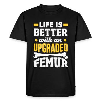Leg Reconstruction Restoration - Men's Premium Organic T-Shirt - black - Front - Nico (187cm)