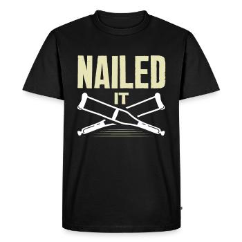 Leg Reconstruction Restoration - Men's Premium Organic T-Shirt - black - Front - Nico (187cm)