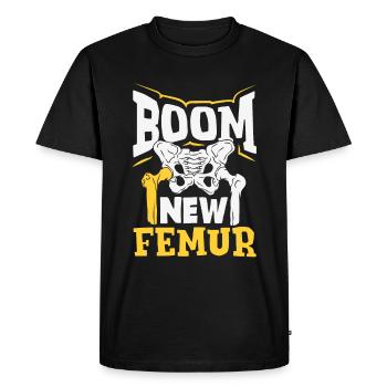 Leg Reconstruction Restoration - Men's Premium Organic T-Shirt - black - Front - Nico (187cm)