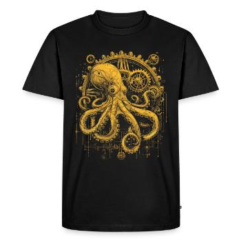 Steam Punk Art Funky Steampunk - T-shirt Premium bio Homme - noir - Devant - Nico (187cm)