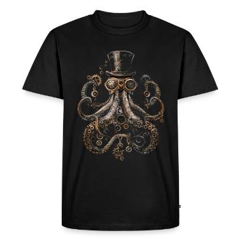 Steam Punk Art Funky Steampunk - T-shirt Premium bio Homme - noir - Devant - Nico (187cm)