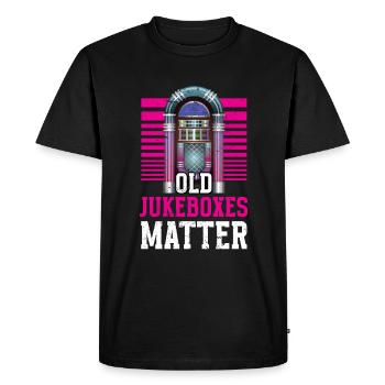 Karaoke Master Juke Box de musique rétro - T-shirt Premium bio Homme - noir - Devant - Nico (187cm)