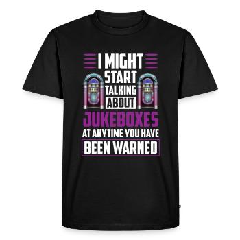 Karaoke Master Juke Box de musique rétro - T-shirt Premium bio Homme - noir - Devant - Nico (187cm)
