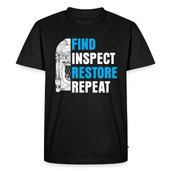 Karaoke Master Juke Box de musique rétro - T-shirt Premium bio Homme - noir - Devant - Nico (187cm)