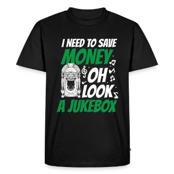 Karaoke Master Juke Box de musique rétro - T-shirt Premium bio Homme - noir - Devant - Nico (187cm)