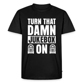 Karaoke Master Juke Box de musique rétro - T-shirt Premium bio Homme - noir - Devant - Nico (187cm)