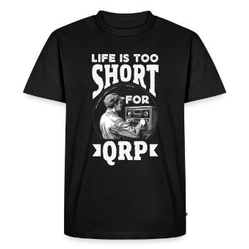 Proud amateur radio operator - Men's Premium Organic T-Shirt - black - Front - Nico (187cm)