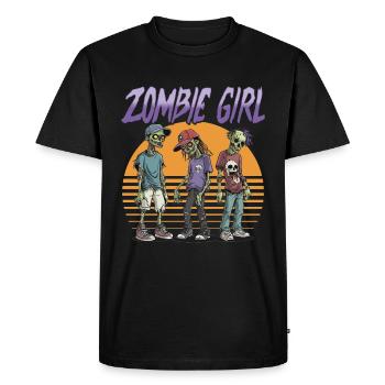 Zombie Halloween Zombie Fille - T-shirt Premium bio Homme - noir - Devant - Nico (187cm)