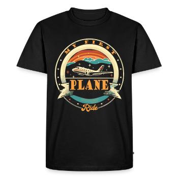 My first plane trip First time flying - Men's Premium Organic T-Shirt - black - Front - Nico (187cm)