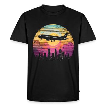 My first plane trip First time flying - Men's Premium Organic T-Shirt - black - Front - Nico (187cm)