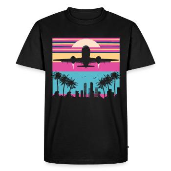 My first plane trip First time flying - Men's Premium Organic T-Shirt - black - Front - Nico (187cm)
