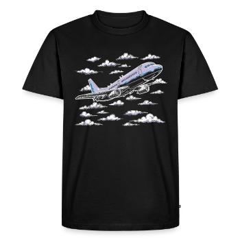 My first plane trip First time flying - Men's Premium Organic T-Shirt - black - Front - Nico (187cm)
