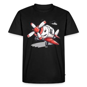 My first plane trip First time flying - Men's Premium Organic T-Shirt - black - Front - Nico (187cm)