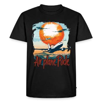 My first plane trip First time flying - Men's Premium Organic T-Shirt - black - Front - Nico (187cm)