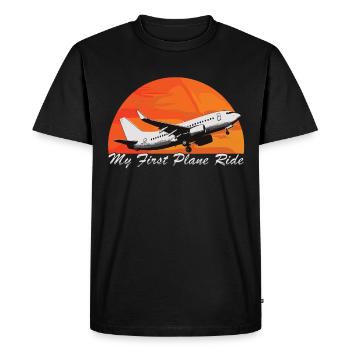 My First Flight First Time Flying - Men's Premium Organic T-Shirt - black - Front - Nico (187cm)