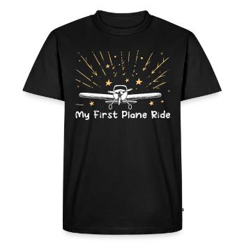My first plane trip First time flying - Men's Premium Organic T-Shirt - black - Front - Nico (187cm)
