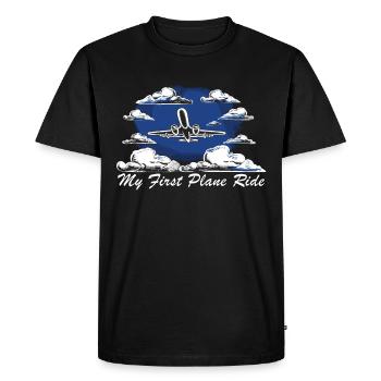 My first plane trip First time flying - Men's Premium Organic T-Shirt - black - Front - Nico (187cm)