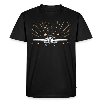 My first plane trip First time flying - Men's Premium Organic T-Shirt - black - Front - Nico (187cm)