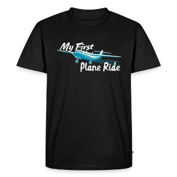 My First Flight First Time Flying - Men's Premium Organic T-Shirt - black - Front - Nico (187cm)