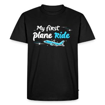 My First Flight First Time Flying - Men's Premium Organic T-Shirt - black - Front - Nico (187cm)