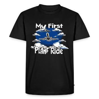 My first plane trip First time flying - Men's Premium Organic T-Shirt - black - Front - Nico (187cm)