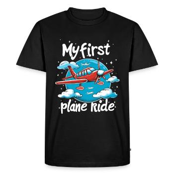 My first plane trip First time flying - Men's Premium Organic T-Shirt - black - Front - Nico (187cm)