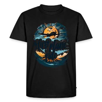 My first plane trip First time flying - Men's Premium Organic T-Shirt - black - Front - Nico (187cm)