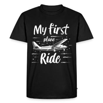 My first plane trip First time flying - Men's Premium Organic T-Shirt - black - Front - Nico (187cm)
