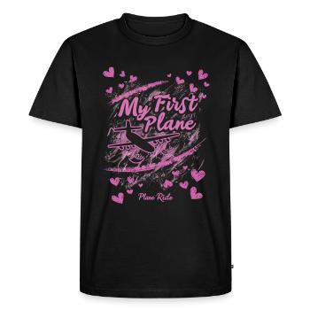My first plane trip First time flying - Men's Premium Organic T-Shirt - black - Front - Nico (187cm)