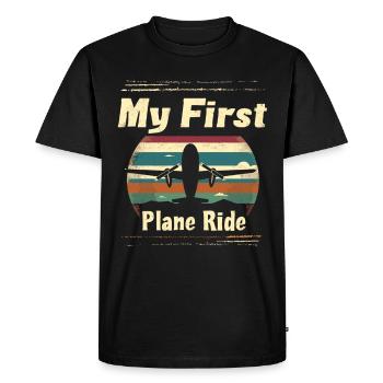 My first plane trip First time flying - Men's Premium Organic T-Shirt - black - Front - Nico (187cm)