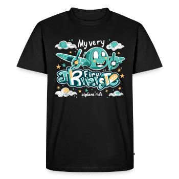 My first plane trip First time flying - Men's Premium Organic T-Shirt - black - Front - Nico (187cm)