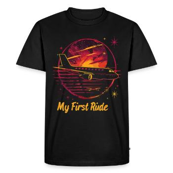 My first plane trip First time flying - Men's Premium Organic T-Shirt - black - Front - Nico (187cm)