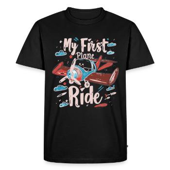 My first plane trip First time flying - Men's Premium Organic T-Shirt - black - Front - Nico (187cm)