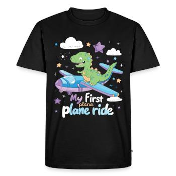 My First Flight First Time Flying - Men's Premium Organic T-Shirt - black - Front - Nico (187cm)