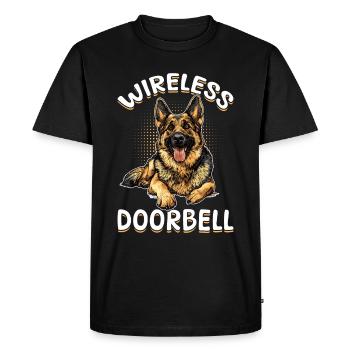 German Shepherd Dog Breed Wireless Doorbell - Men's Premium Organic T-Shirt - black - Front - Nico (187cm)