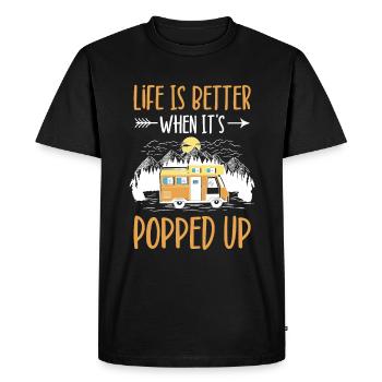 Motorhome accessories Pop-up camper - Men's Premium Organic T-Shirt - black - Front - Nico (187cm)