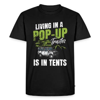 Motorhome accessories Pop-up camper - Men's Premium Organic T-Shirt - black - Front - Nico (187cm)