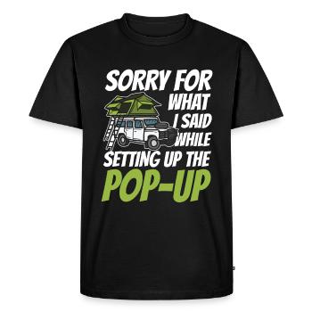 Motorhome accessories Pop-up camper - Men's Premium Organic T-Shirt - black - Front - Nico (187cm)