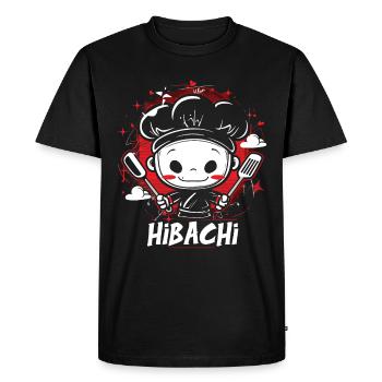 Hibachi Teppanyaki Bbq Cuisine japonaise - T-shirt Premium bio Homme - noir - Devant - Nico (187cm)