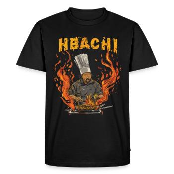 Hibachi Teppanyaki Bbq Cuisine japonaise - T-shirt Premium bio Homme - noir - Devant - Nico (187cm)