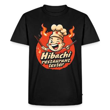 Hibachi Teppanyaki Bbq Cuisine japonaise - T-shirt Premium bio Homme - noir - Devant - Nico (187cm)