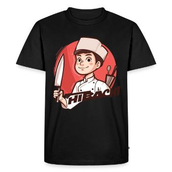 Hibachi Teppanyaki Bbq Cuisine japonaise - T-shirt Premium bio Homme - noir - Devant - Nico (187cm)
